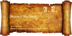 Nynaj Roland névjegykártya